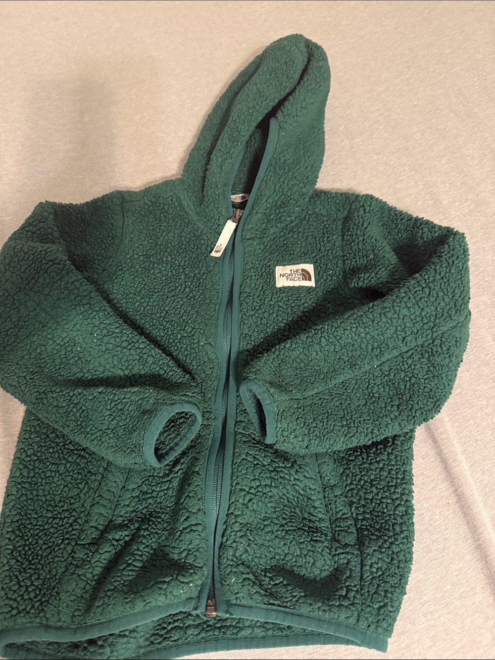 The North Face Kids Green Fleece Hooded Jacket